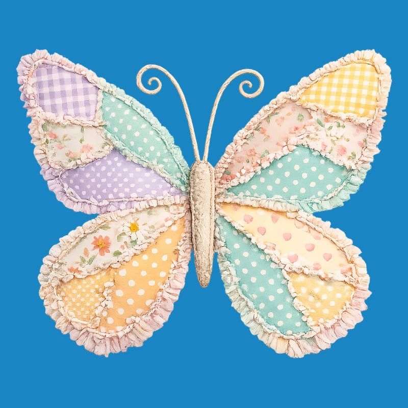 Cottagecore vintage Patchwork Papillon