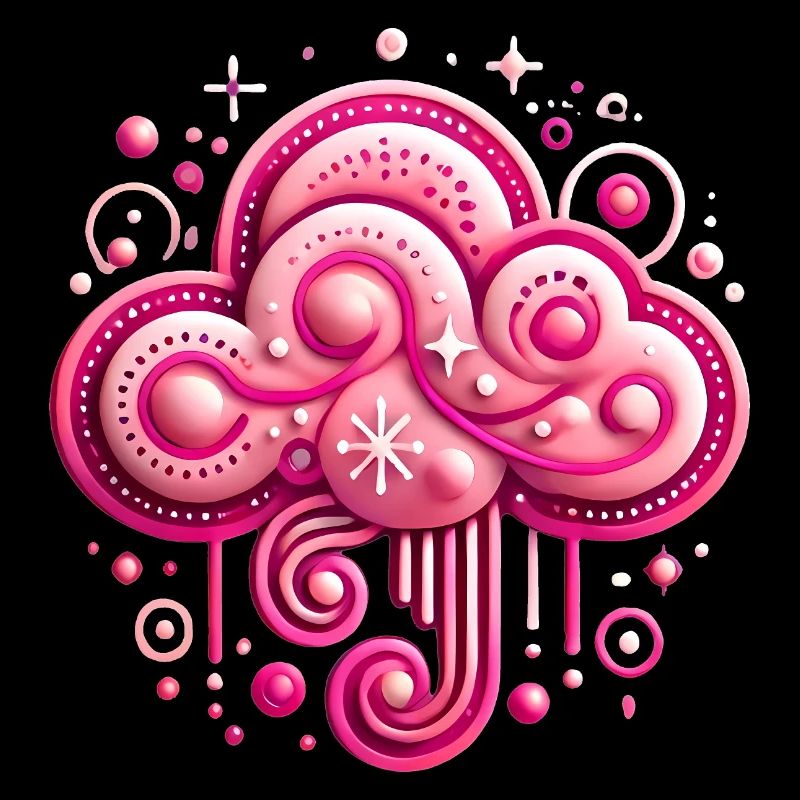 Whimsical Pink Cloud Design