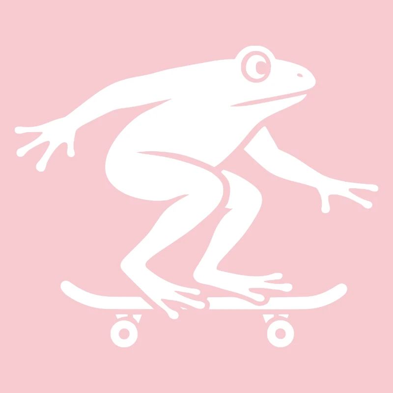 Minimalist Frog Toad Toad Skateboarder
