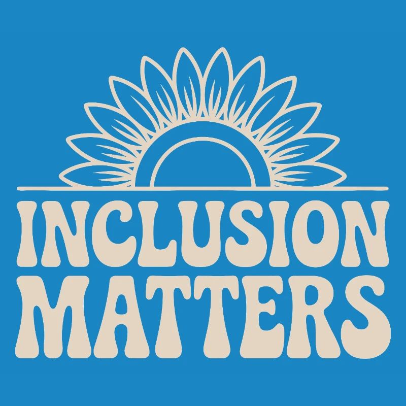 L’inclusion compte Le design du soleil avec la fleur