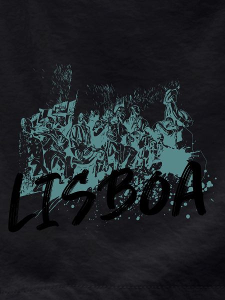 Monument Discoveries Lisbon blue illustration