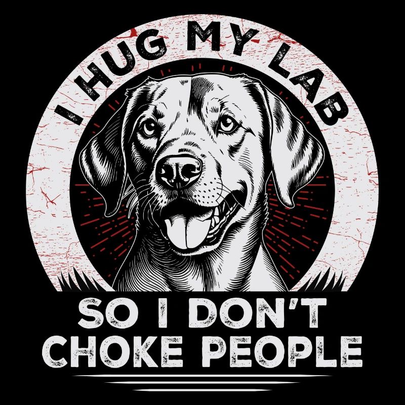 I Hug My Lab So I Dont Choke People | Labrador