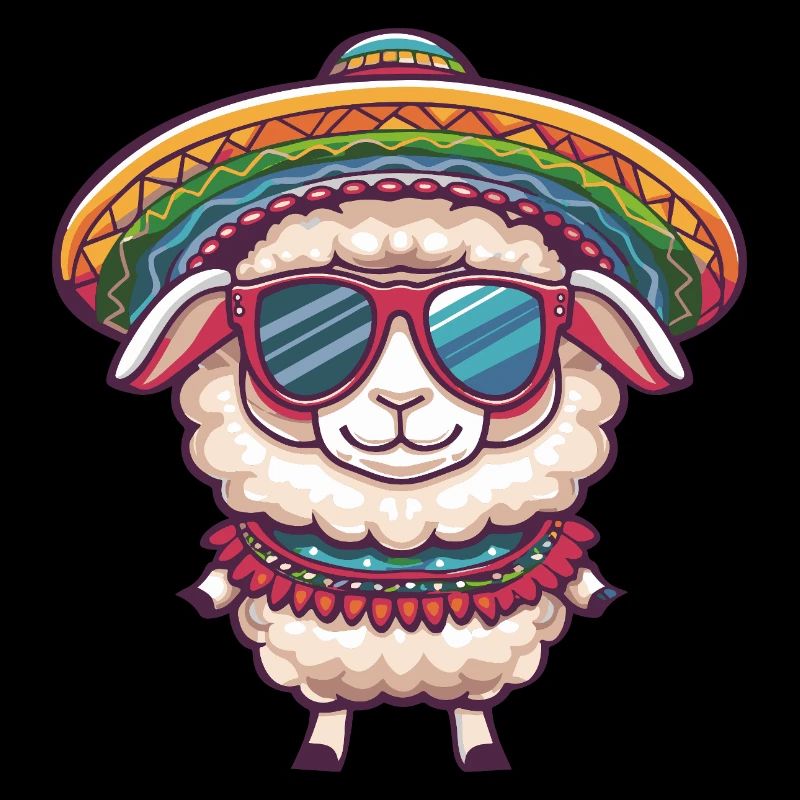 Sheep Comic Funny Sombrero