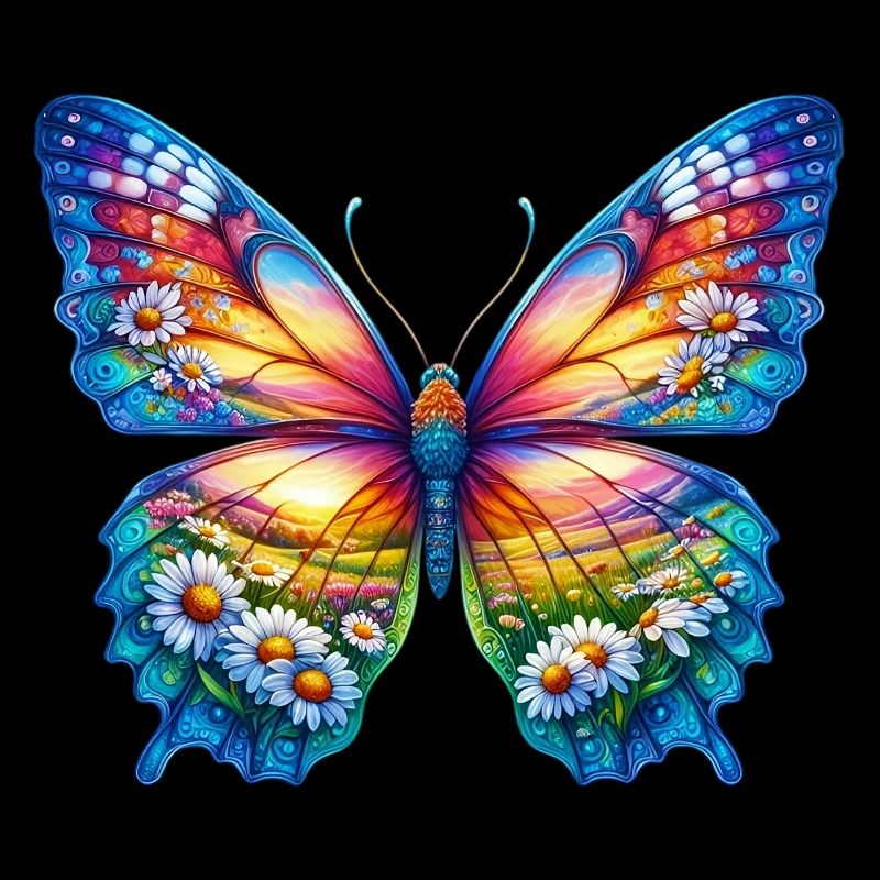 Butterfly flowers daisy daisies