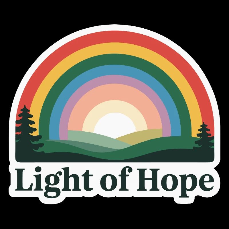 Hopeful Rainbow Sunrise Design