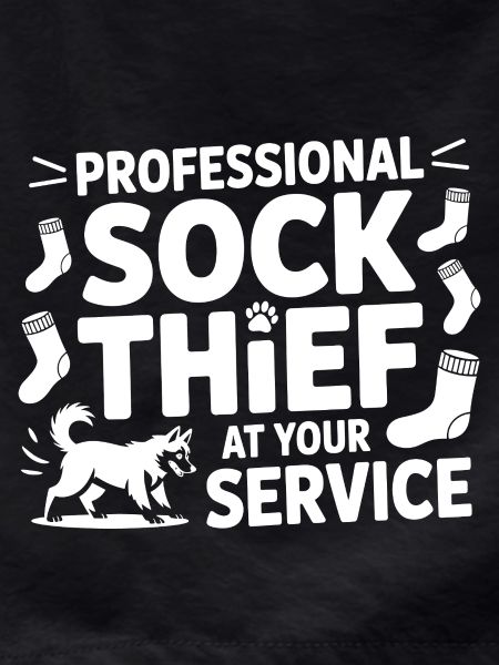 Funny Dog Professional Sock Thief