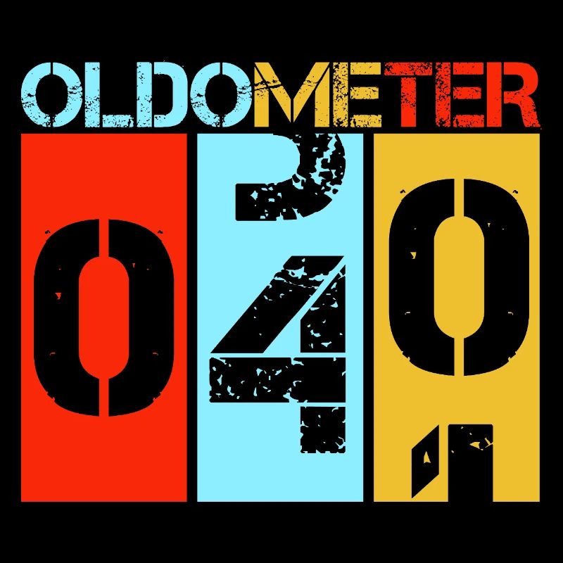 Oldometer 40 Forty Birthday Funny Aging Retro Gift