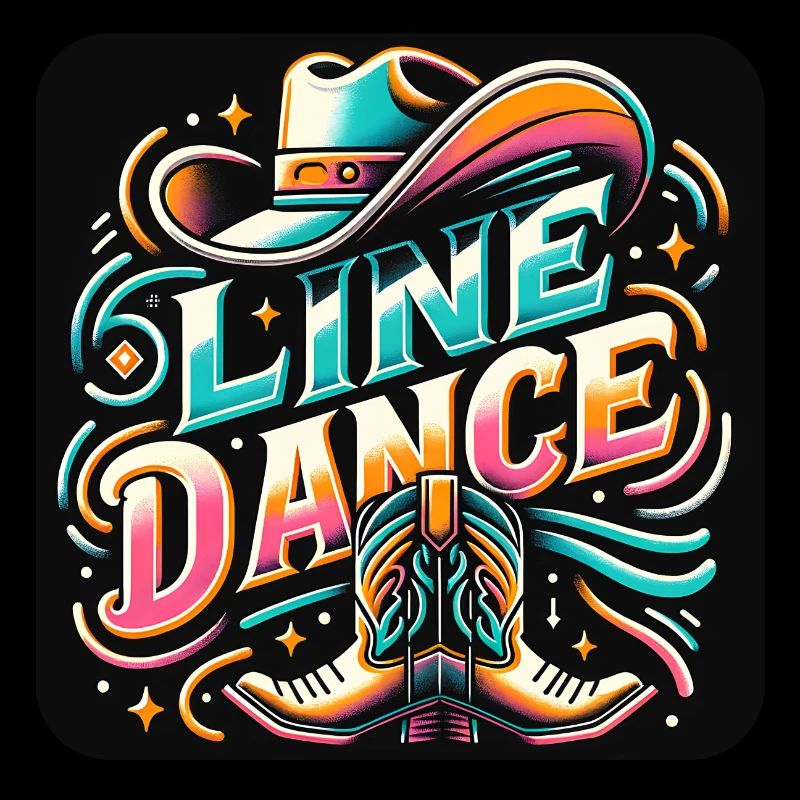 Farbenfrohes Line Dance Design