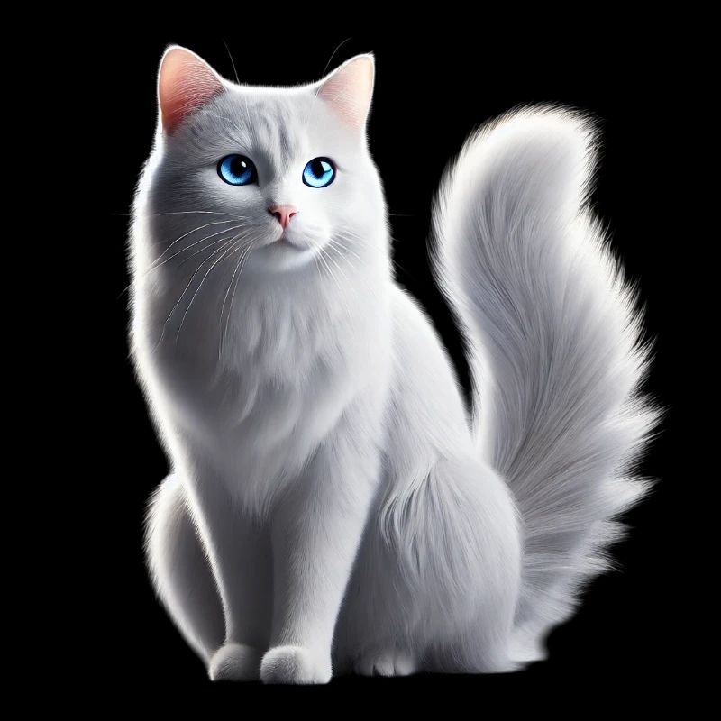 Chat Blanc Yeux Bleus