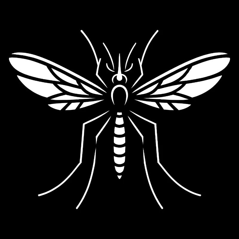 Conception minimaliste de silhouette d’insecte moustique