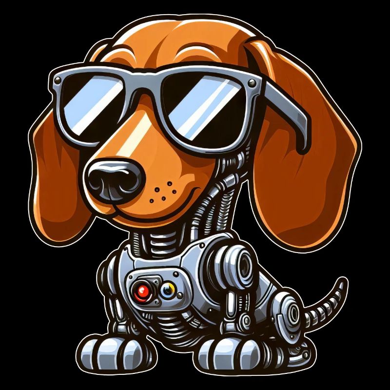 Dachshund Robot Sci-Fi Mech Cyborg Dog