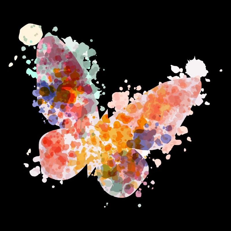 Aquarelle papillon en Color Splash