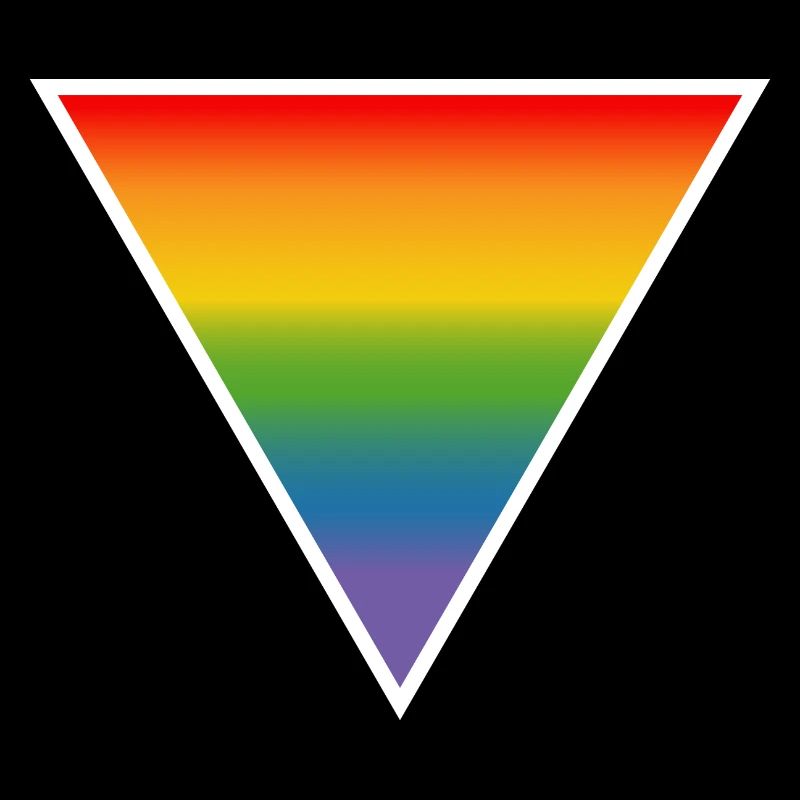 Rainbow LGBTQIA triangle white