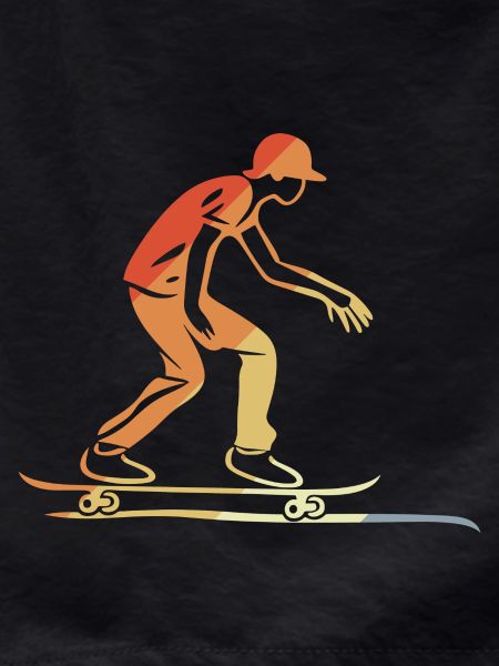 Skateboarder Graphic Retro