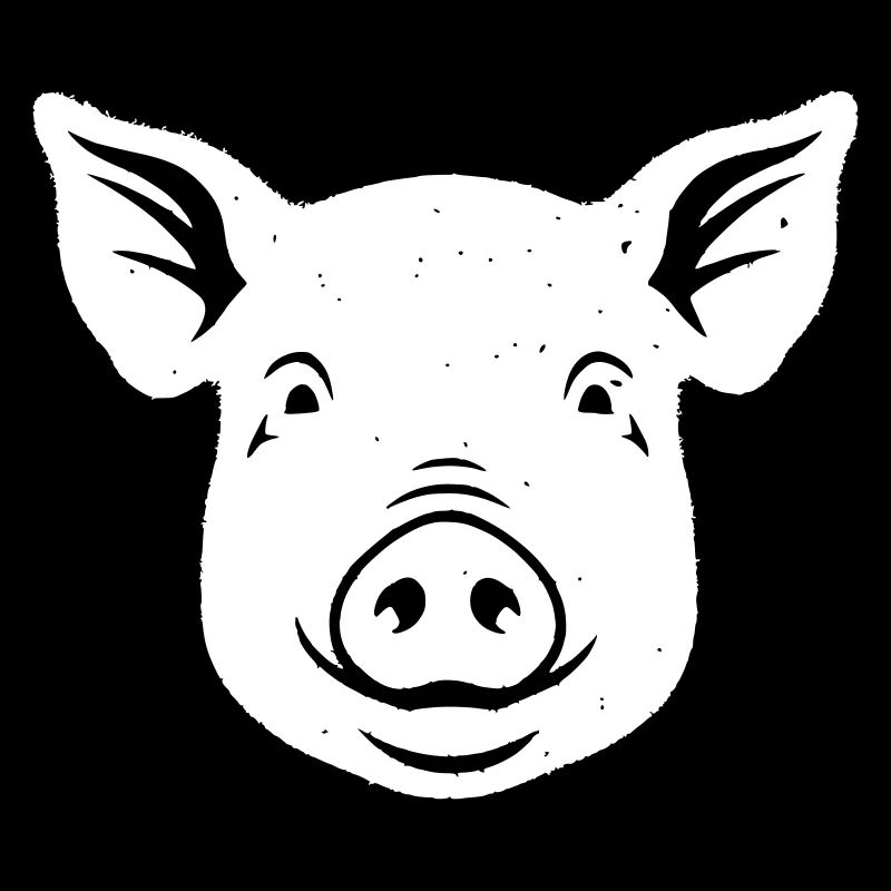 Schwein Kopf Gesicht Bauernhof Vektor