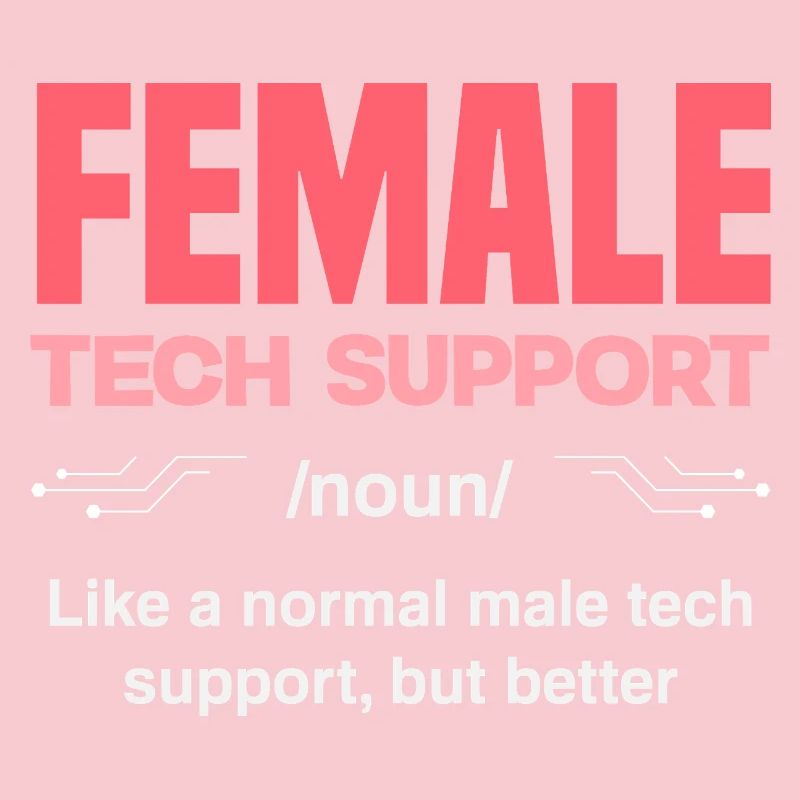 Tech Support Woman Definition IT Admin Computer