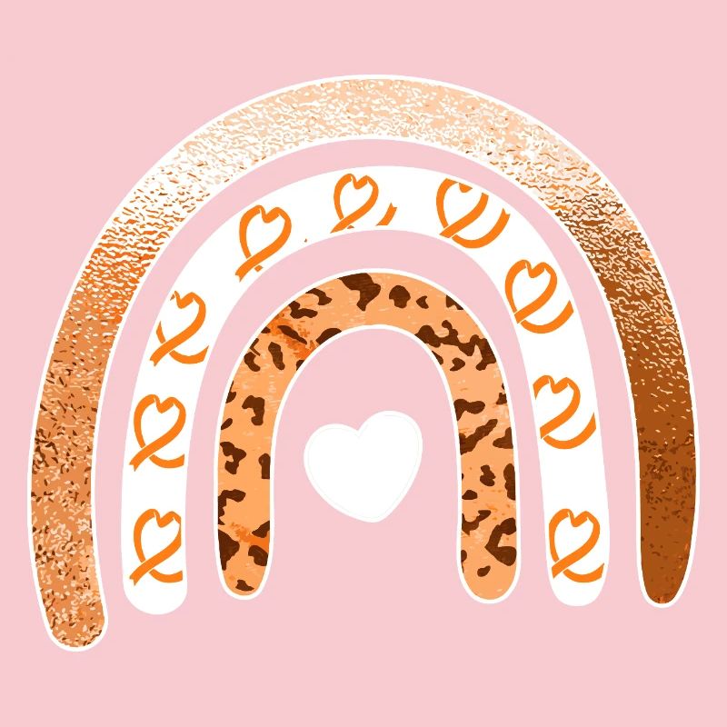 Leopard Rainbow Heart Arc