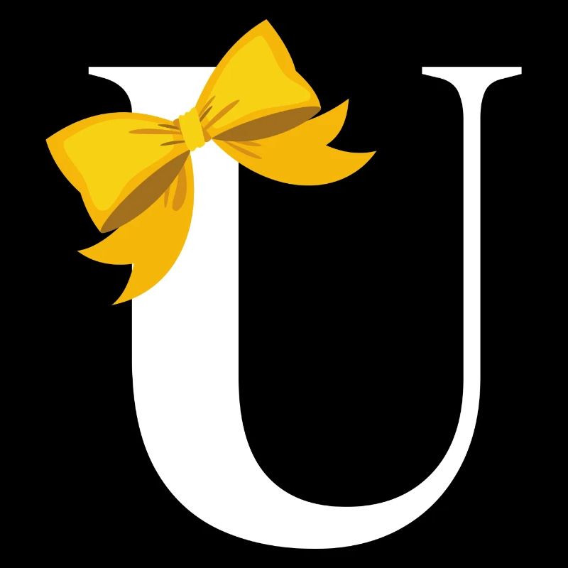 Lettre u nœud jaune