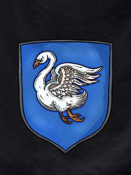 Wappen silber Schwan