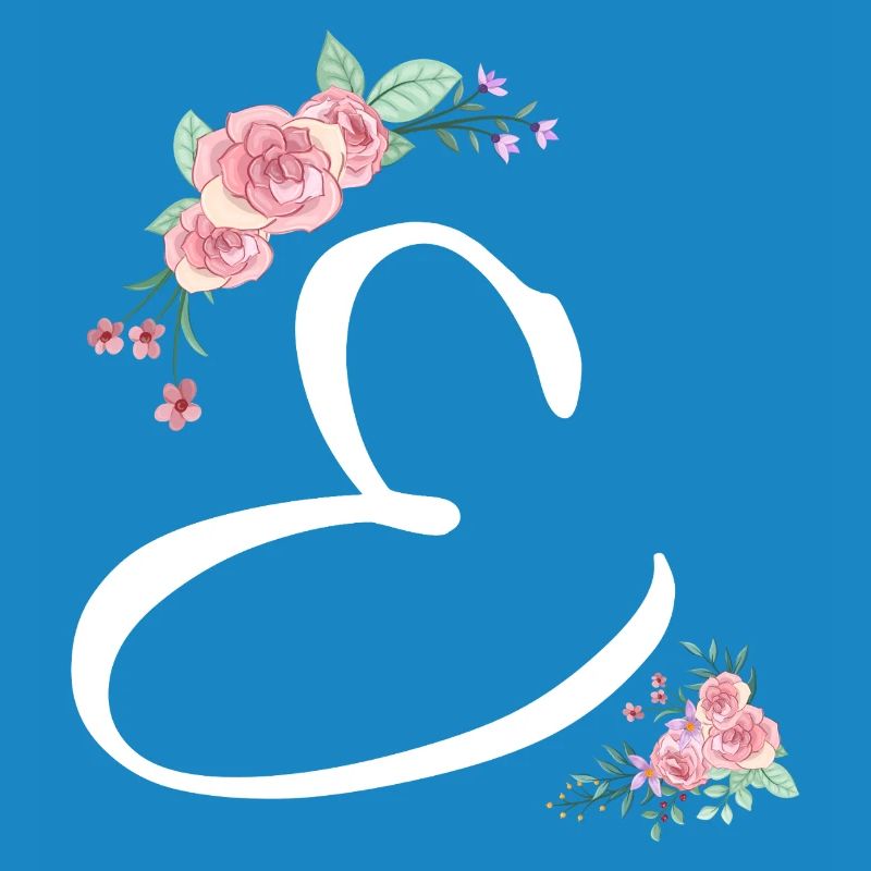 Lettre e fleurs