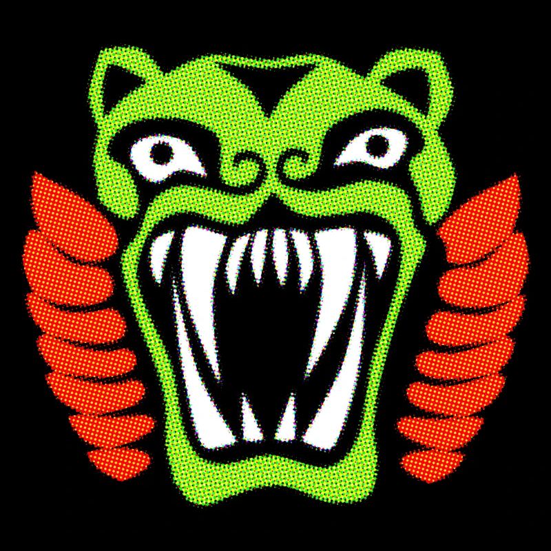 Tiger illustration magic jungle ancient style