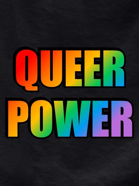 Queer Power Rainbow Text