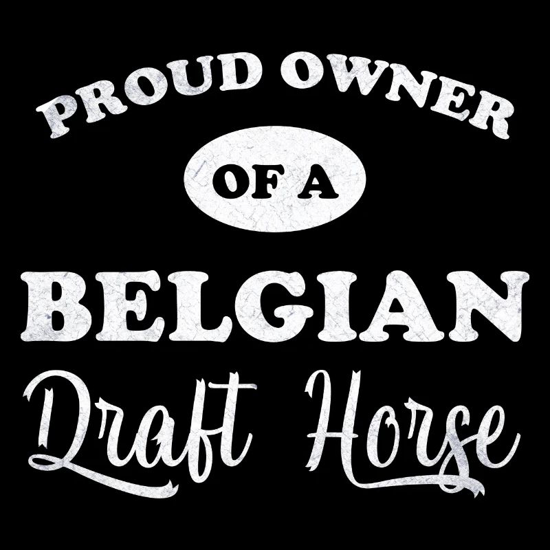 Fier propriétaire de cheval de trait belge