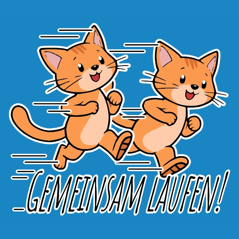 Courez ensemble ! Équipe de course des chats mignons !