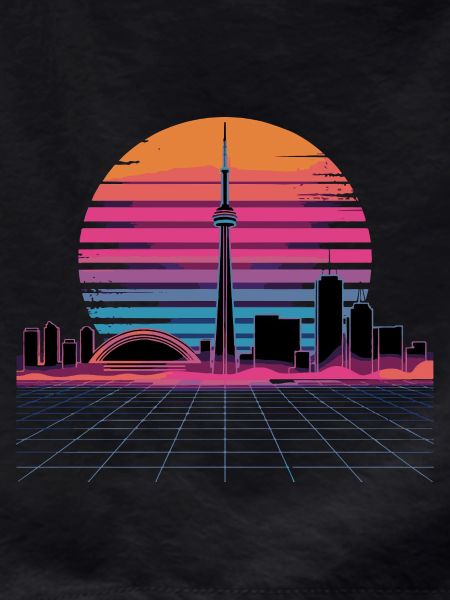 Neon Skyline Retro Sunset