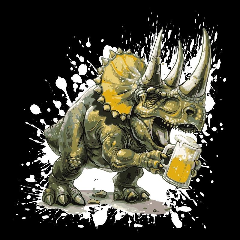 Dinosaur triceratops beer