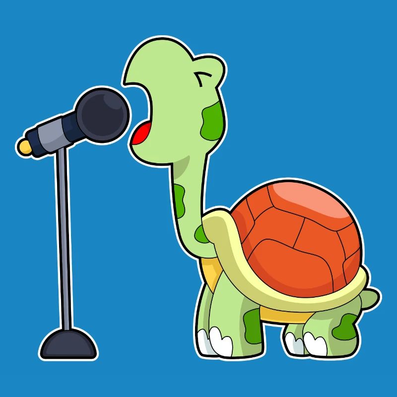 Turtle Singer Microphone Singing