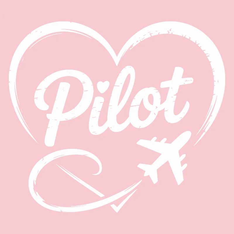 Pilot Herz Flugzeug Flugschein