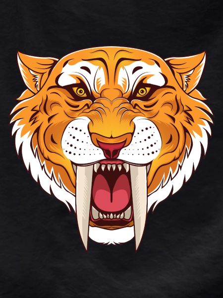 Prehistoric saber-toothed tiger