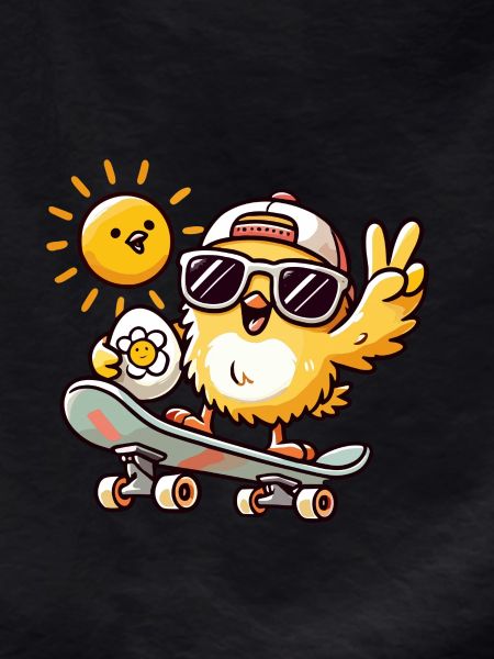 Chick on the skateboard