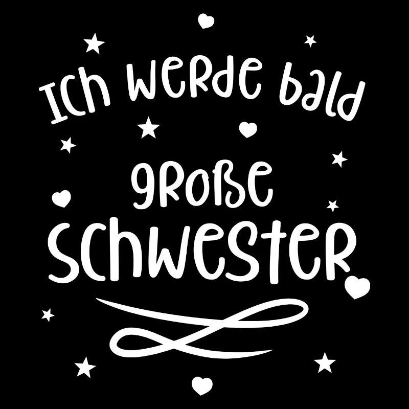 Ich werde bald große Schwester (weiß)