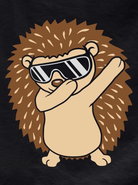 Cool funny dabbing hedgehog