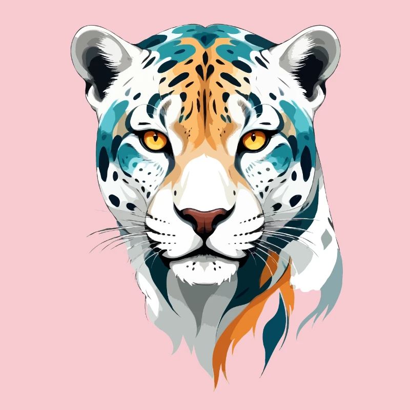 Leopard Vector Art Vibrant Colors Illustration