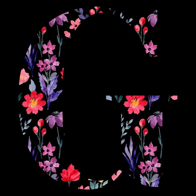 Personalized floral letter g - gift idea