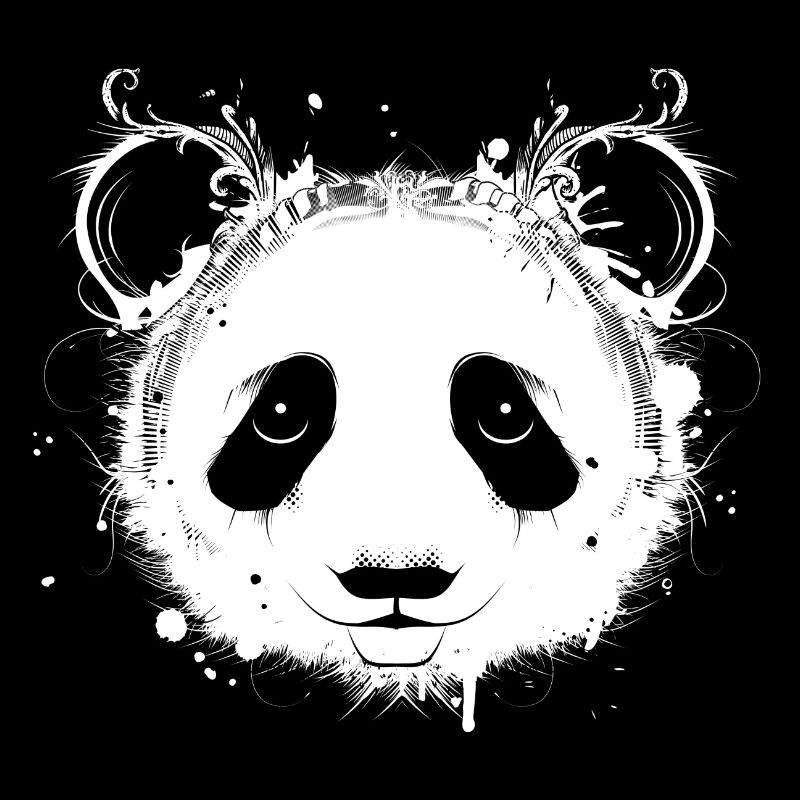wunderschöner Panda Bär Kopf im Graffiti Stil