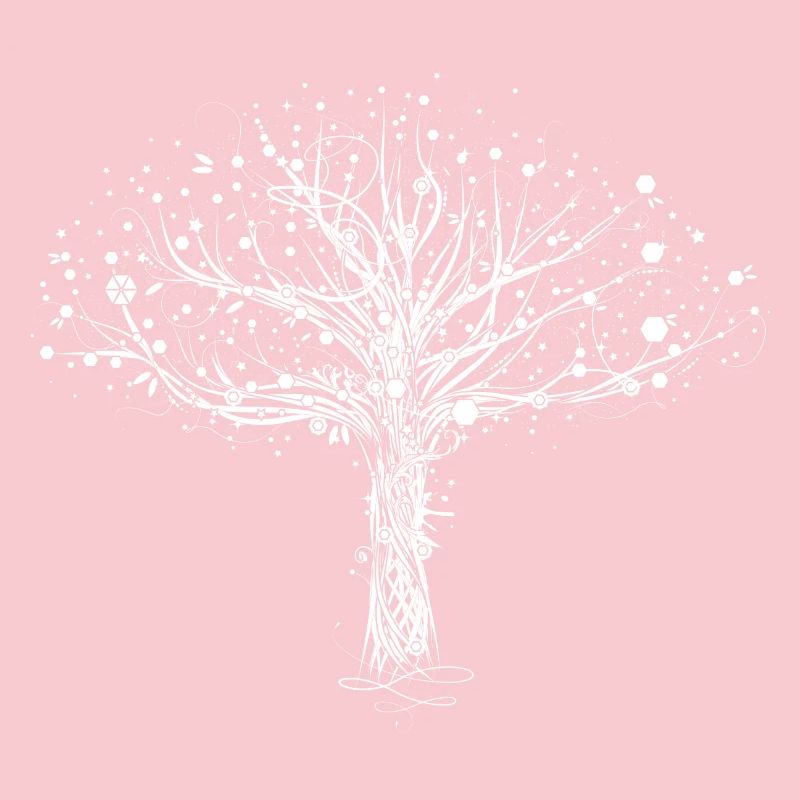 A white tree