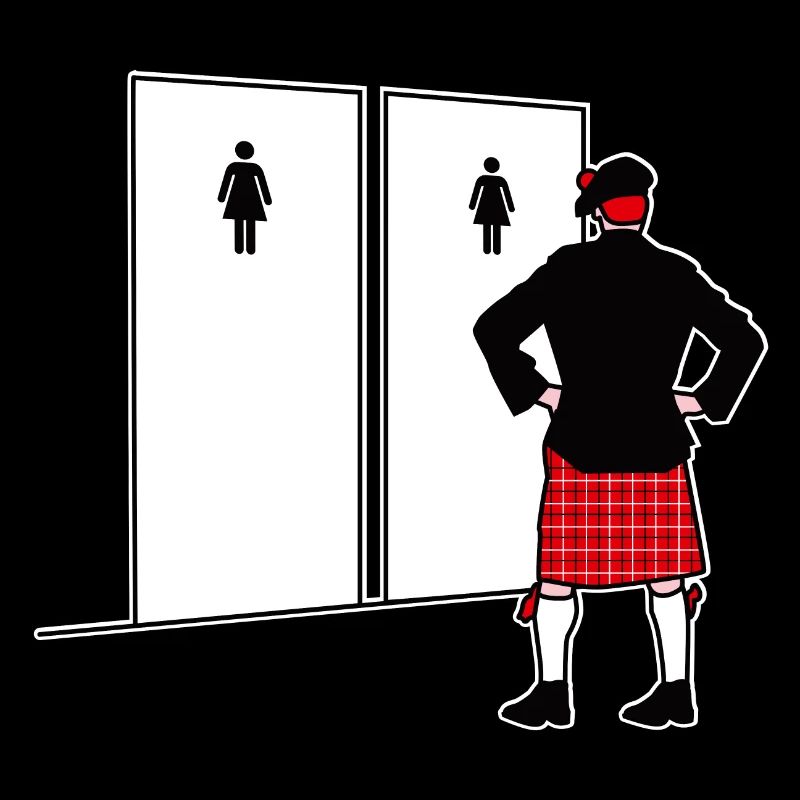 Funny Scotland Kilt Cornemuse Rock Toilett