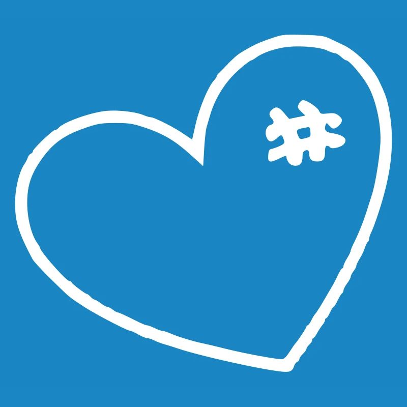 Coeur blanc avec points de suture