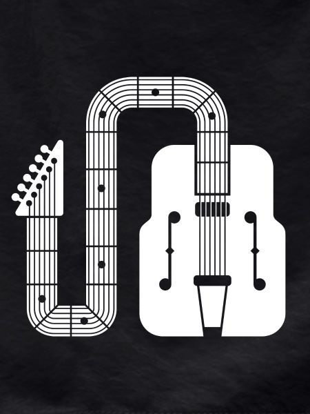 Abstract Shape Retro Guitar
