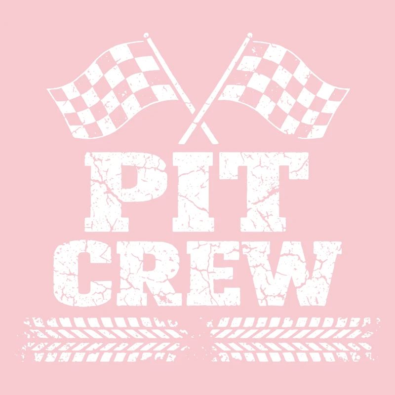 Pit Crew Équipe de Course Automobile Vintage