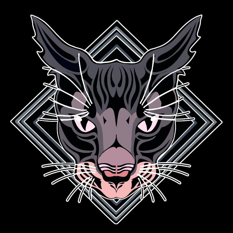 Design de Tête de Panthère Stylisée