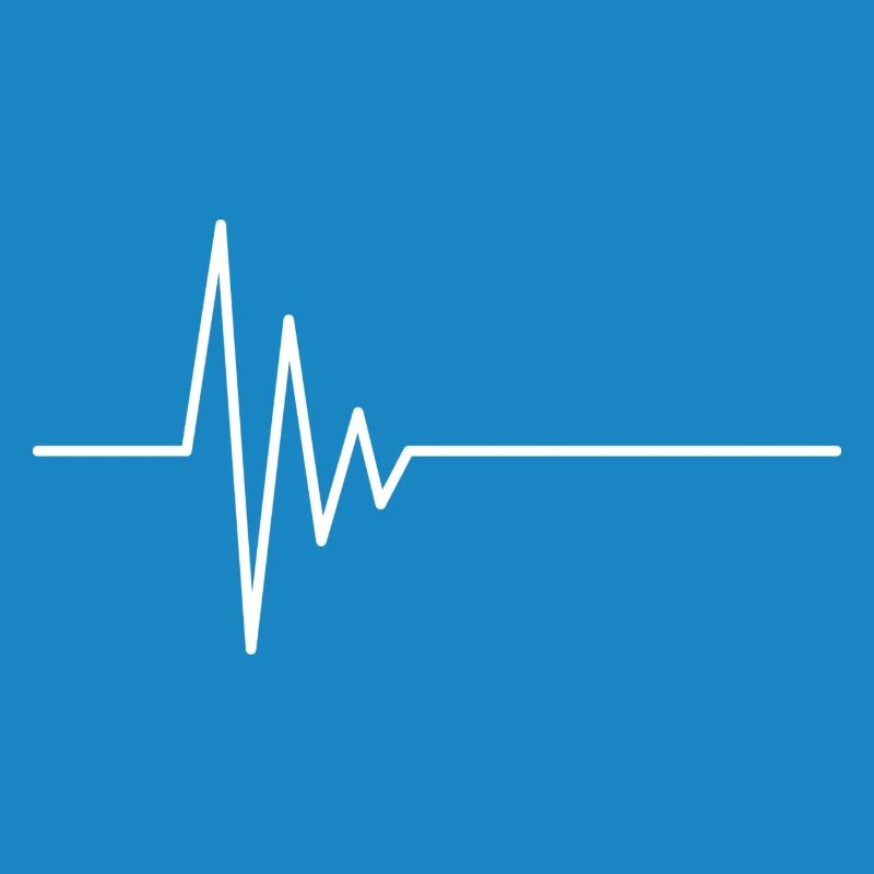 ECG line vector