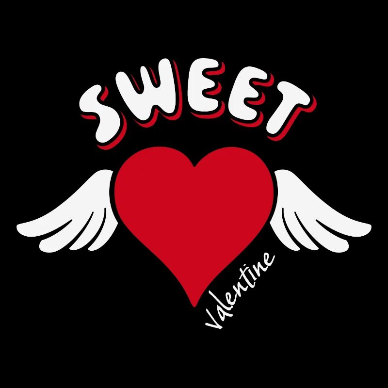 Doux Saint-Valentin Saint Valentin coeur ailes de Cupidon
