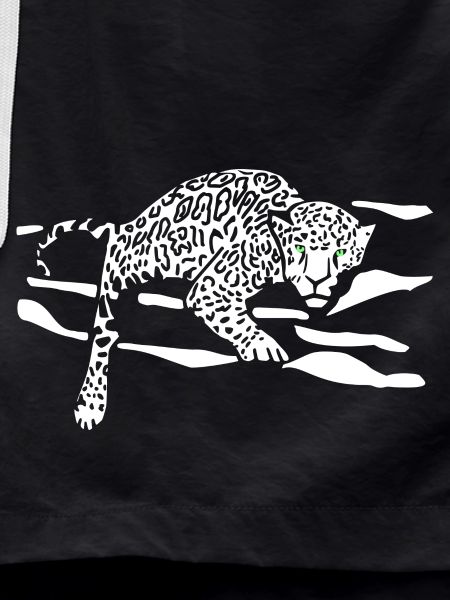 Leopard Jump Silhouette
