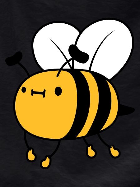 Flying cute bee