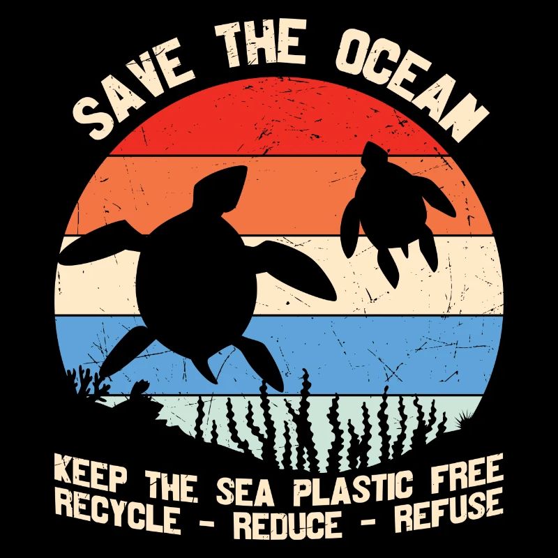 Rettet den Ozean halten Sie das Meer Plastik frei